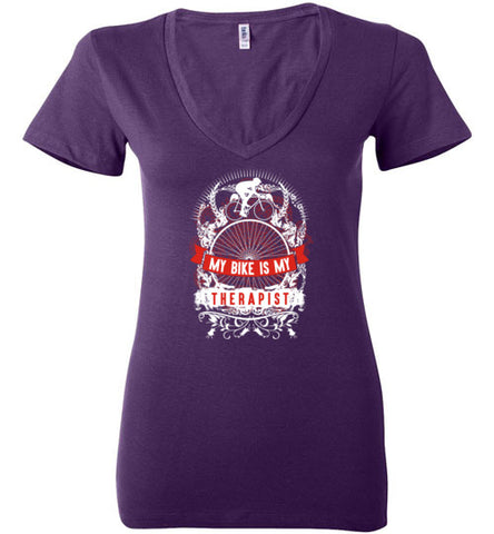 "My Bike Is My Therapist" Ladies Cycling T-Shirt