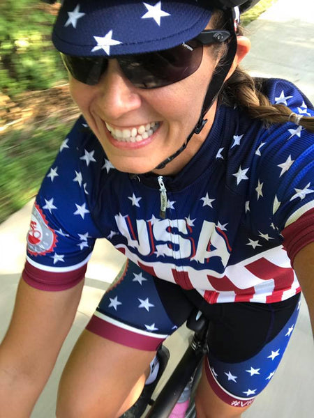 WOMENS I Love Road Cycling USA Patriotic Club Fit Cycling Jersey-In Stock