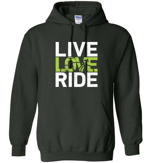 "Live. Love. Ride!" Cycling Hoodie