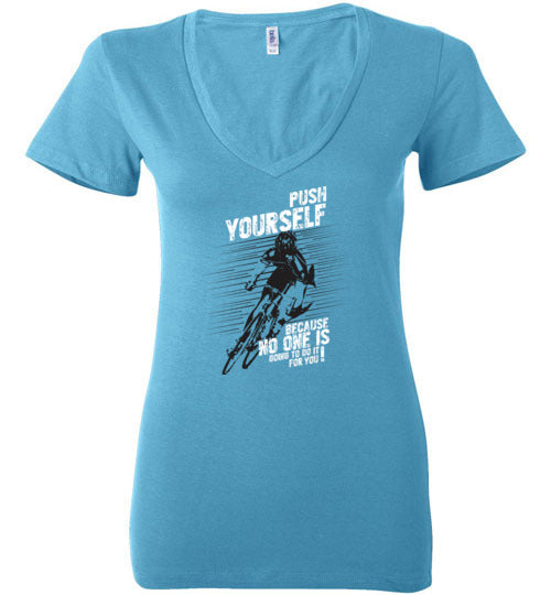 "Push Yourself" Ladies Cycling T-Shirt