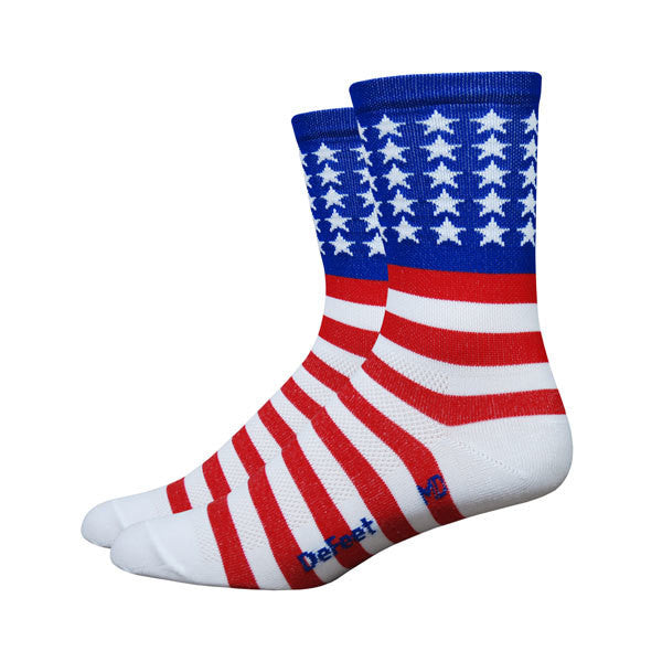 DeFeet Aireator 5" USA Patriotic Cycling Socks