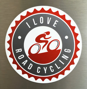 I Love Road Cycling Fridge Magnet - 3 x 3 in.