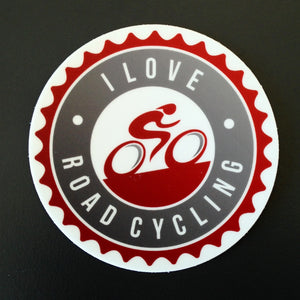 I Love Road Cycling Sticker - 10 pack