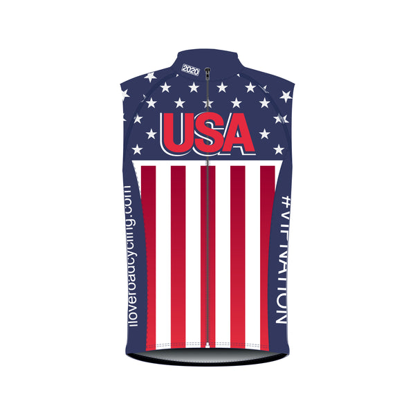 IN STOCK! WOMENS I Love Road Cycling USA Patriotic Sleeveless Cycling Jersey